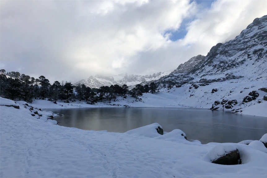 Frozen Brahmatal Lake